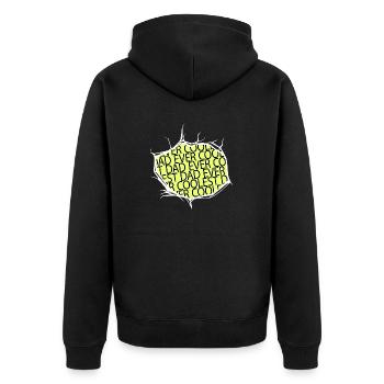 Happy Family Love Adoption Gift Bitcoin Lover - Unisex Premium Organic Zip Hoodie - black - Back - Nico (187cm)