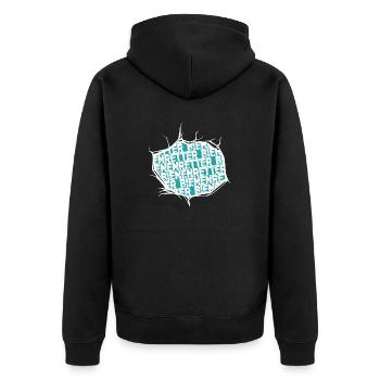 umweltschutz veganerin spruch weihnachten - Unisex Premium Bio Zip Hoodie - Schwarz - Hinten - Nico (187cm)