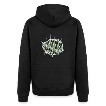 lustiger spruch umweltschutz geschenkidee - Unisex Premium Bio Zip Hoodie - Schwarz - Hinten - Nico (187cm)