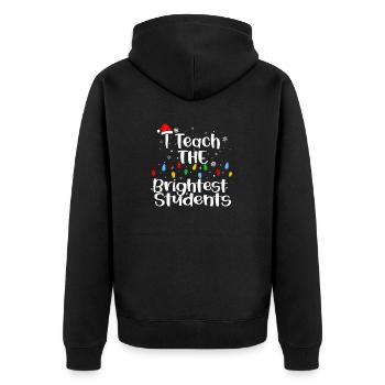 I Teach The Brightest Students - Veste à capuche bio Premium Unisexe - noir - Dos - Nico (187cm)