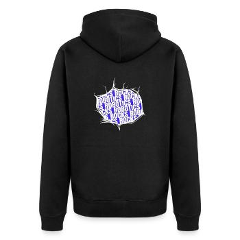 Geek Mechanical Robots Artificial Christmas Pajama - Unisex Premium Organic Zip Hoodie - black - Back - Nico (187cm)