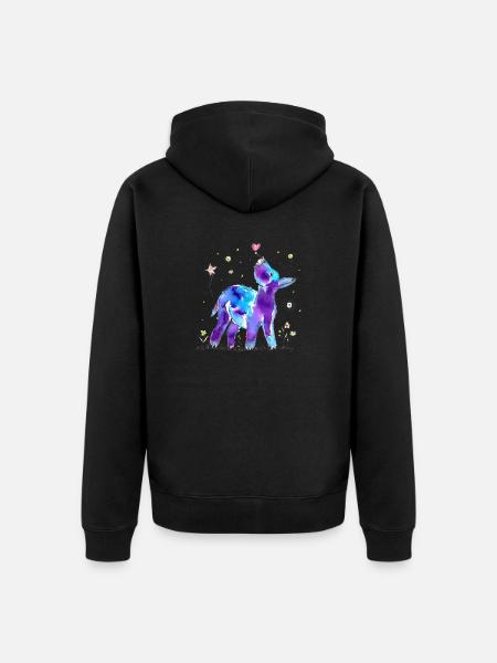 Gute Laune Esel - Unisex Premium Bio Zip Hoodie - Schwarz