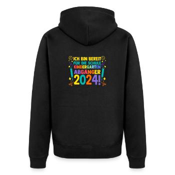 10th Grade School Child Back to School Kindergarten Kita - Unisex Premium Organic Zip Hoodie - black - Back - Nico (187cm)
