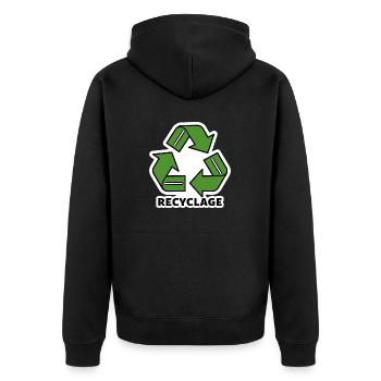 Recyclage - Veste à capuche bio Premium Unisexe - noir - Dos - Nico (187cm)