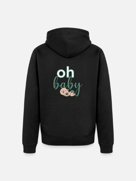 Oh bébé - Veste à capuche bio Premium Unisexe - noir