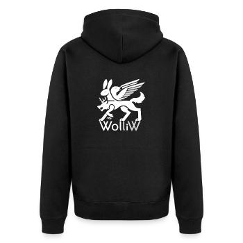 WolliW - Veste à capuche bio Premium Unisexe - noir - Dos - Nico (187cm)