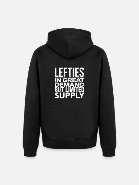 Left-handers with style wanted - Unisex Premium Organic Zip Hoodie - black