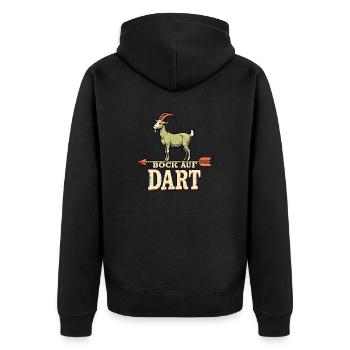 Fléchettes Bock auf Dart Geschenk Spruch für Dartspiele - Veste à capuche bio Premium Unisexe - noir - Dos - Nico (187cm)