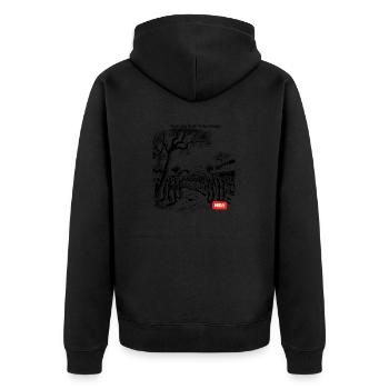 LGBT 5 - Unisex Premium Organic Zip Hoodie - black - Back - Nico (187cm)