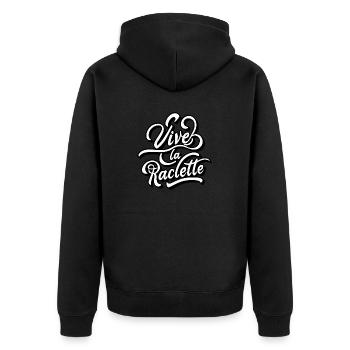 Vive la raclette - Veste à capuche bio Premium Unisexe - noir - Dos - Nico (187cm)