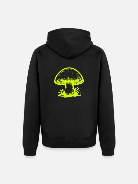 Mushroom mushroom - Unisex Premium Organic Zip Hoodie - black