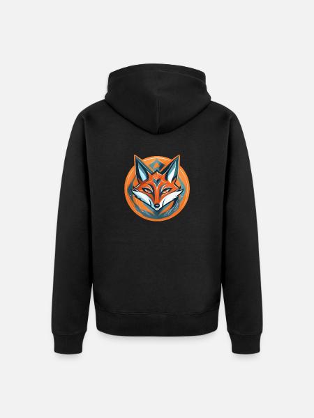 Fuchs - Unisex Premium Bio Zip Hoodie - Schwarz