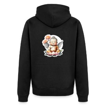 bébé Bouddha - meditation yoga relaxation - Veste à capuche bio Premium Unisexe - noir - Dos - Nico (187cm)