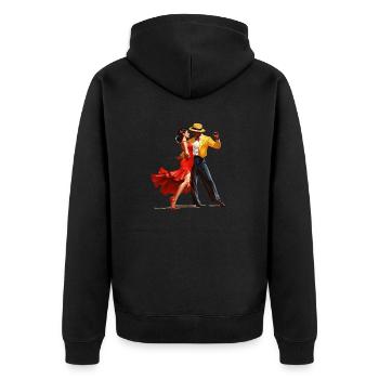 La confiance en soi par la danse - Veste à capuche bio Premium Unisexe - noir - Dos - Nico (187cm)