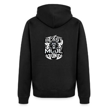 Ferocious Beast - Unisex Premium Organic Zip Hoodie - black - Back - Nico (187cm)