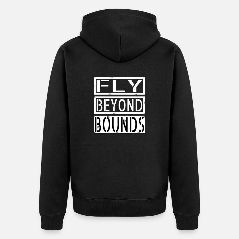 present birthday present imaginative minds - Unisex Premium Organic Zip Hoodie - black