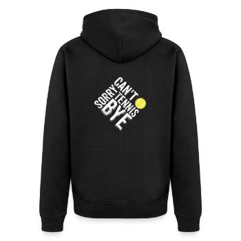 Désolé ne peut pas Tennis Bye citation drôle Sport Dire - Veste à capuche bio Premium Unisexe - noir - Dos - Nico (187cm)