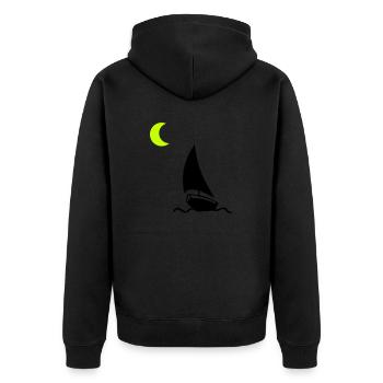 Voilier Demi-Lune - Veste à capuche bio Premium Unisexe - noir - Dos - Nico (187cm)
