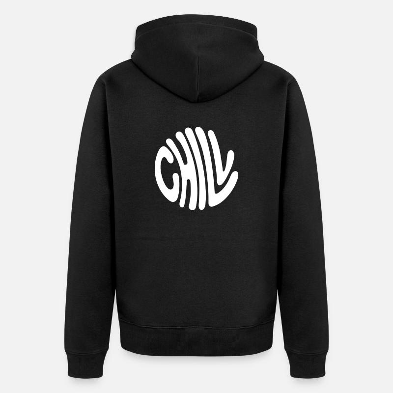 Chill - Unisex Premium Bio Zip Hoodie - Schwarz