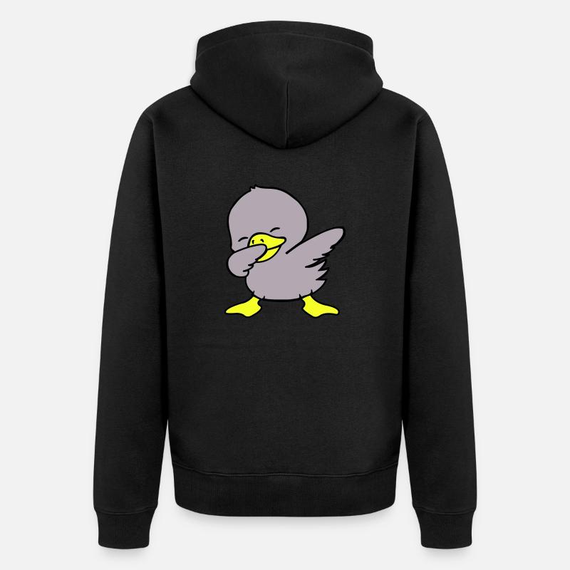 duck dabbing - Unisex Premium Bio Zip Hoodie - Schwarz