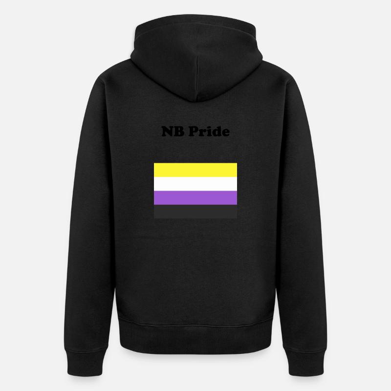 Fierté NB non binaire - Veste à capuche bio Premium Unisexe - noir