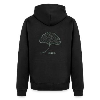 ginkgo. - Veste à capuche bio Premium Unisexe - noir - Dos - Nico (187cm)