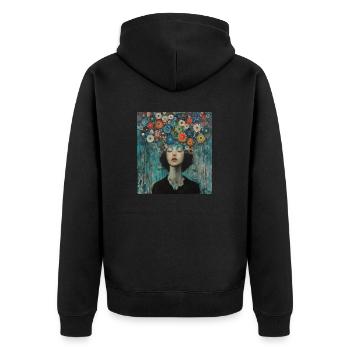 Sensibilisation à la santé mentale - Veste à capuche bio Premium Unisexe - noir - Dos - Nico (187cm)