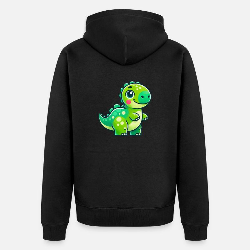 Bande dessinée Dino - Veste à capuche bio Premium Unisexe - noir