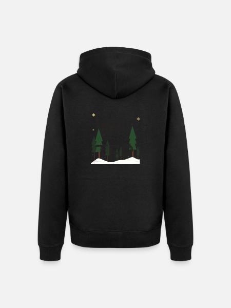 Winter - Unisex Premium Organic Zip Hoodie - black