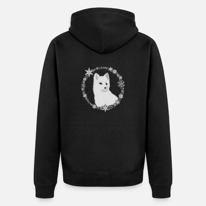 Renard polaire - Veste à capuche bio Premium Unisexe - noir