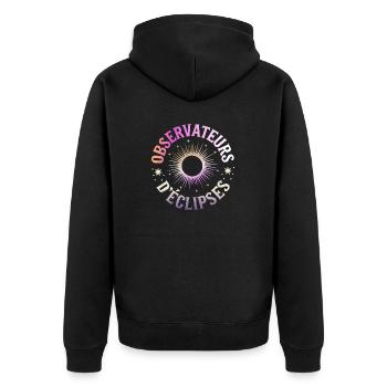 Observateur d'Éclipses - Veste à capuche bio Premium Unisexe - noir - Dos - Nico (187cm)
