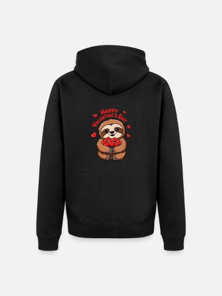 HAPPY VALENTIN - Veste à capuche bio Premium Unisexe - noir