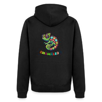 Caméléon - Veste à capuche bio Premium Unisexe - noir - Dos - Nico (187cm)