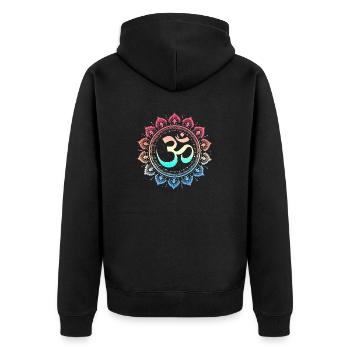Om spirituel - Yoga et méditation - Veste à capuche bio Premium Unisexe - noir - Dos - Nico (187cm)