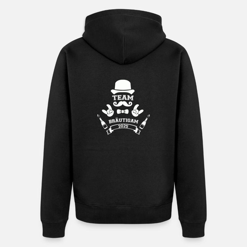 team bräutigam 2025 - Unisex Premium Bio Zip Hoodie - Schwarz