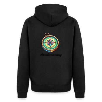 Boussole Aventure - Veste à capuche bio Premium Unisexe - noir - Dos - Nico (187cm)