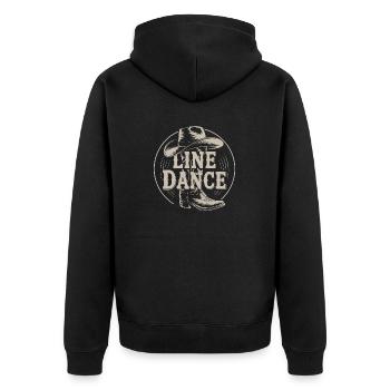 Line Dance Group Training My Dance Sport - Unisex Premium Organic Zip Hoodie - black - Back - Nico (187cm)