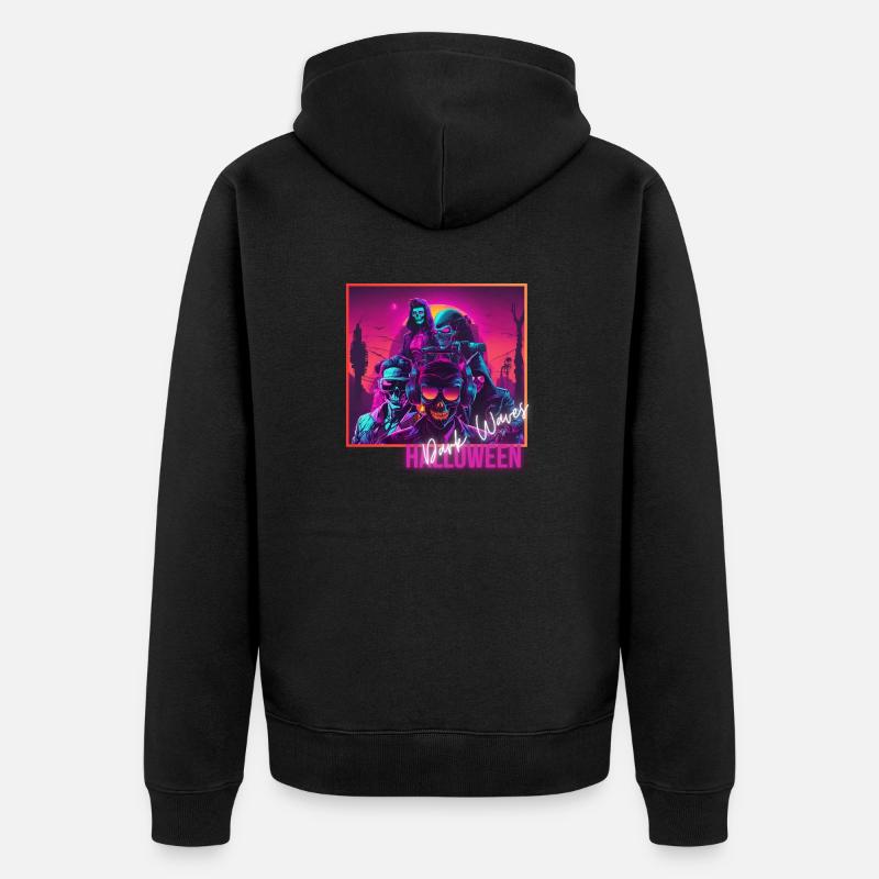 Dark Waves - Unisex Premium Bio Zip Hoodie - Schwarz