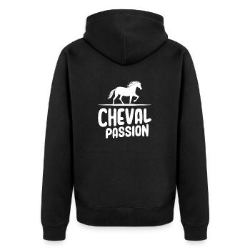 Cheval passion - Veste à capuche bio Premium Unisexe - noir - Dos - Nico (187cm)