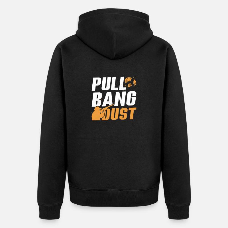 Pull Trapshooting Skeet Shooting - Unisex Premium Bio Zip Hoodie - Schwarz