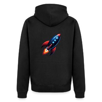 Démarreur de lancement de fusée - Veste à capuche bio Premium Unisexe - noir - Dos - Nico (187cm)