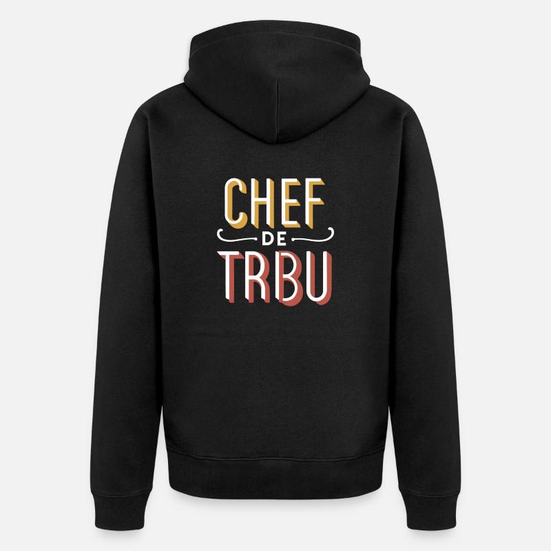 Chef de tribu - Veste à capuche bio Premium Unisexe - noir