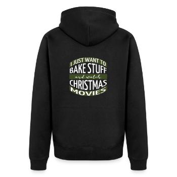 birthday beard gang pastry chef mom cupcake - Unisex Premium Bio Zip Hoodie - Schwarz - Hinten - Nico (187cm)