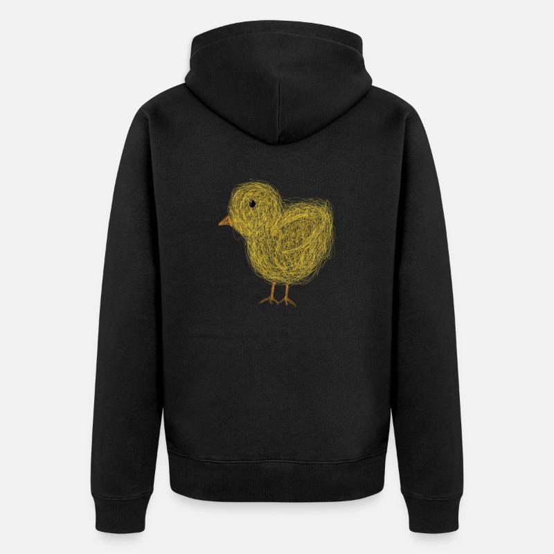Petit poussin mignon - Veste à capuche bio Premium Unisexe - noir