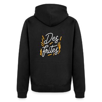 Des frites - Veste à capuche bio Premium Unisexe - noir - Dos - Nico (187cm)