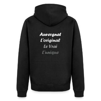 auvergnnat - Veste à capuche bio Premium Unisexe - noir - Dos - Nico (187cm)