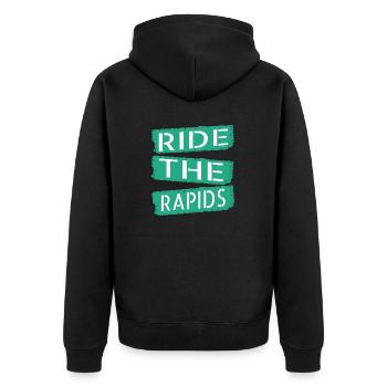 Statement Bday Exhilarating Activities - Unisex Premium Organic Zip Hoodie - black - Back - Nico (187cm)