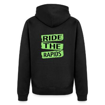birthday present idea adrenaline junkies cool - Unisex Premium Organic Zip Hoodie - black - Back - Nico (187cm)