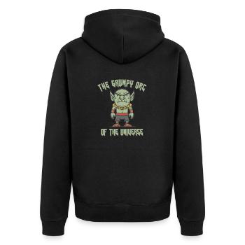 L’Orc de l’Univers - Veste à capuche bio Premium Unisexe - noir - Dos - Nico (187cm)