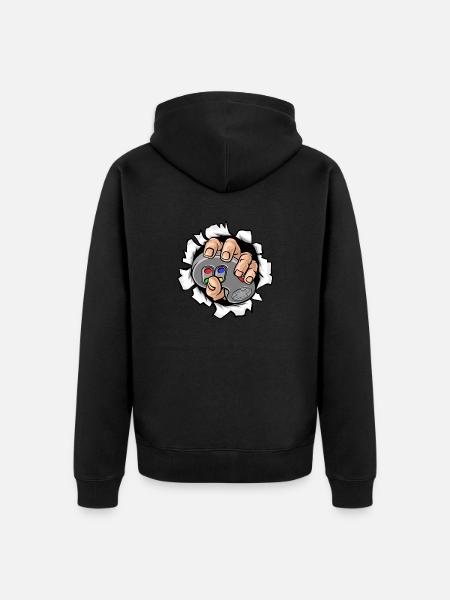 Gamer - Unisex Premium Bio Zip Hoodie - Schwarz